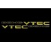 (2x) VTEC DOHC Sticker Vinyl Decal Honda Civic Door Car Turbo Jdm SIR B16a Eq6   141266451167