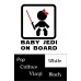 Baby Jedi on Board Vinyl Decal (Girl), Star Wars Baby    161930742962