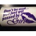 JDM EURO USDM You Just Got Passed By A Girl Funny Vinyl Sticker Decal Graphic   132488815063